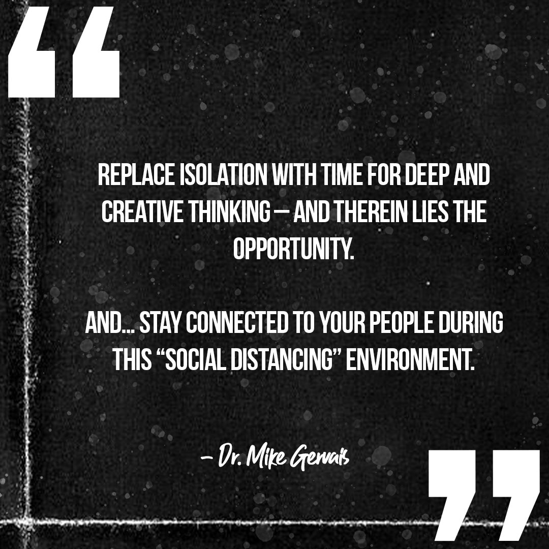 michaelgervais's tweet photo. In a time of social distancing, we are allowed to reframe and rethink how we use our time and focus. 🧠⚒

We’re gonna get through this together. Love your people and embrace them if they get a little wild with some anxiety :) https://t.co/BevcAB0gPO