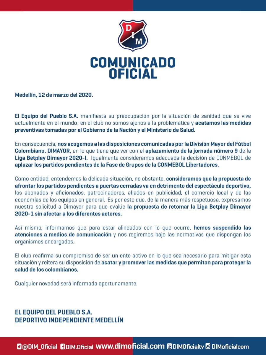 Independiente Medellin (Noticias) tweet media