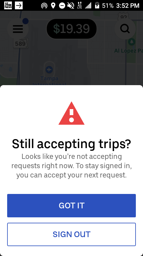 CaptainUberPro's tweet photo. Another day having to deal with the #Uberdriver app not functioning as it should... https://t.co/McufF4eKby