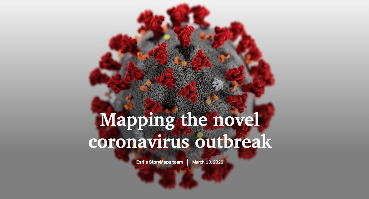 The world relies on spatial tools to tackle real issues. <a href="/ArcGISStoryMaps/">ArcGIS StoryMaps</a> created a story map laying out the COVID-19 outbreak and tracking its spread. 

storymaps.arcgis.com/stories/4fdc0d…