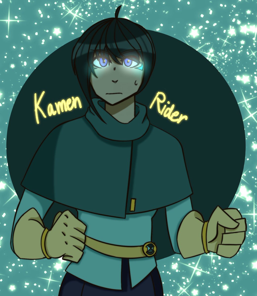 oranjyuu's tweet photo. when you make a kamen rider oc who is really just rento AND woz kin at the same time #kamenrider #kamenrideroc #art https://t.co/fnIzq9Pqp3