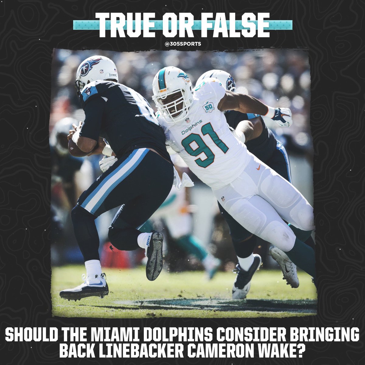 305Sportss's tweet photo. Should the Miami Dolphins consider bringing back former star pass rusher Cameron Wake?
#FinsUp #CameronWake https://t.co/U9C4iqiaRH