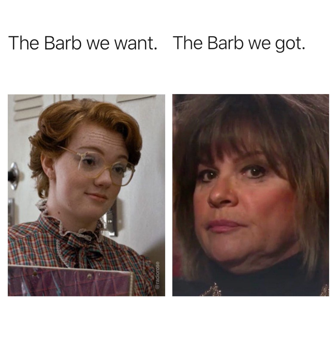 RadioRose's tweet photo. Only Barb can judge me. #StrangerThings #TheBachelor #ThanksBarb (Meme by me) https://t.co/dyUXDbIOfd