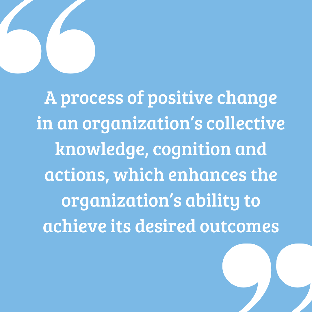 OLEARNHealth's tweet photo. What is organizational learning? In our 2018 concept analysis, we highlighted that beyond knowledge, cognition and actions are important in an organization’s ability to progress towards their desired outcomes. #organizationallearning #health #nursing https://t.co/5kJQ21HriA