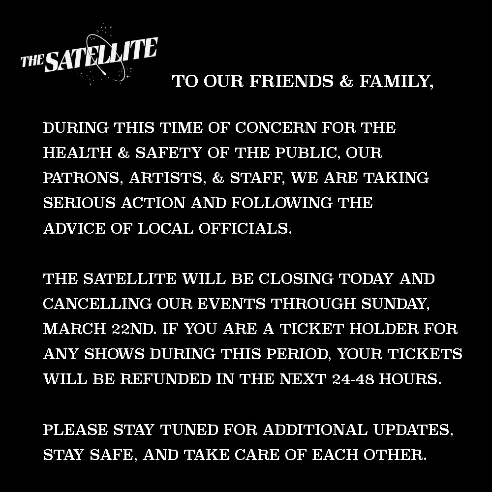 Important Announcement from The Satellite.