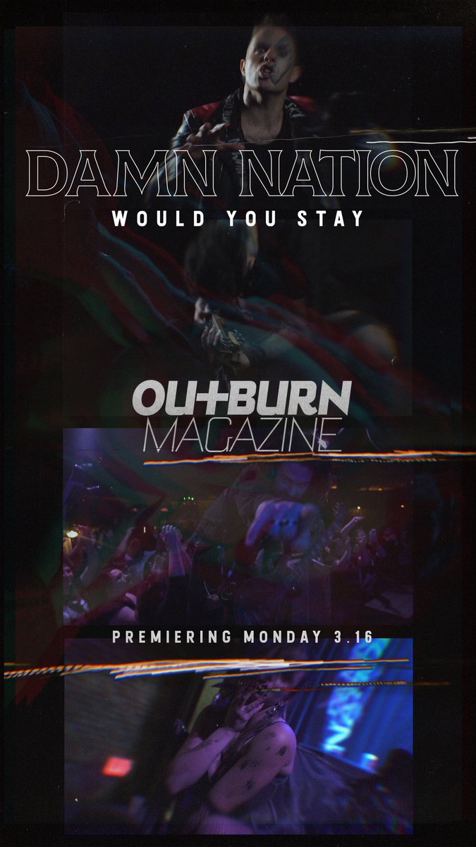 𝑻𝑯𝑰𝑺 𝑴𝑶𝑵𝑫𝑨𝒀  🌗 3.16.20 

We will be Premiering Our OFFICIAL MUSIC VIDEO for “Would You Stay” via <a href="/outburnmag/">Outburn Magazine</a> here is your chance to LISTEN to the new single days before it drops for streaming platforms! Mark your calendars &amp; tell the world 

#WYS #WEAREALLDAMNED