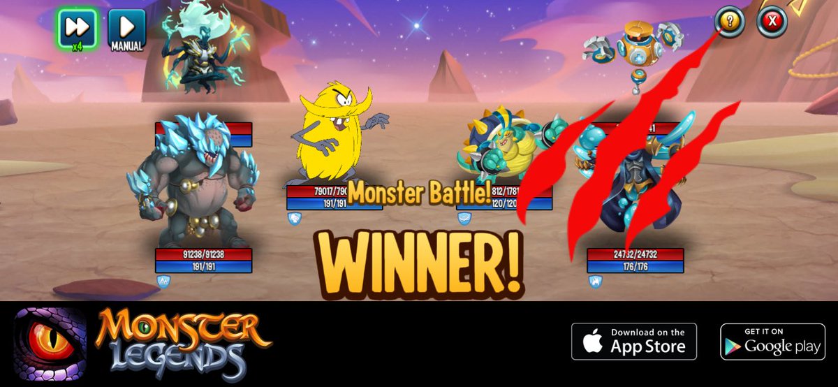 I rule at the Monster Legends Arena! If you dare to challenge me, start collecting monsters!
monsterlegendsgame.com/referral/?uid=…