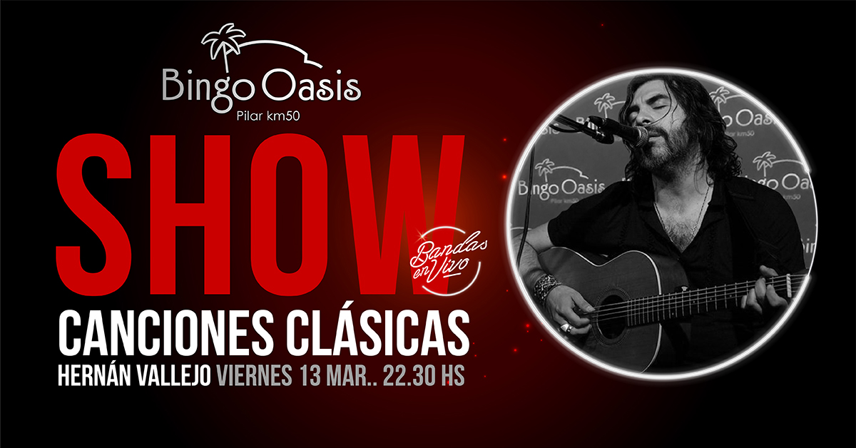 Hoy en #BingoOasis, las mejores canciones clásicas por Hernán Vallejo

Reservá tu mesa llamando al 0230-447-3630/31 Opción 3

¡Te esperamos! Sólo en #BingoOasis