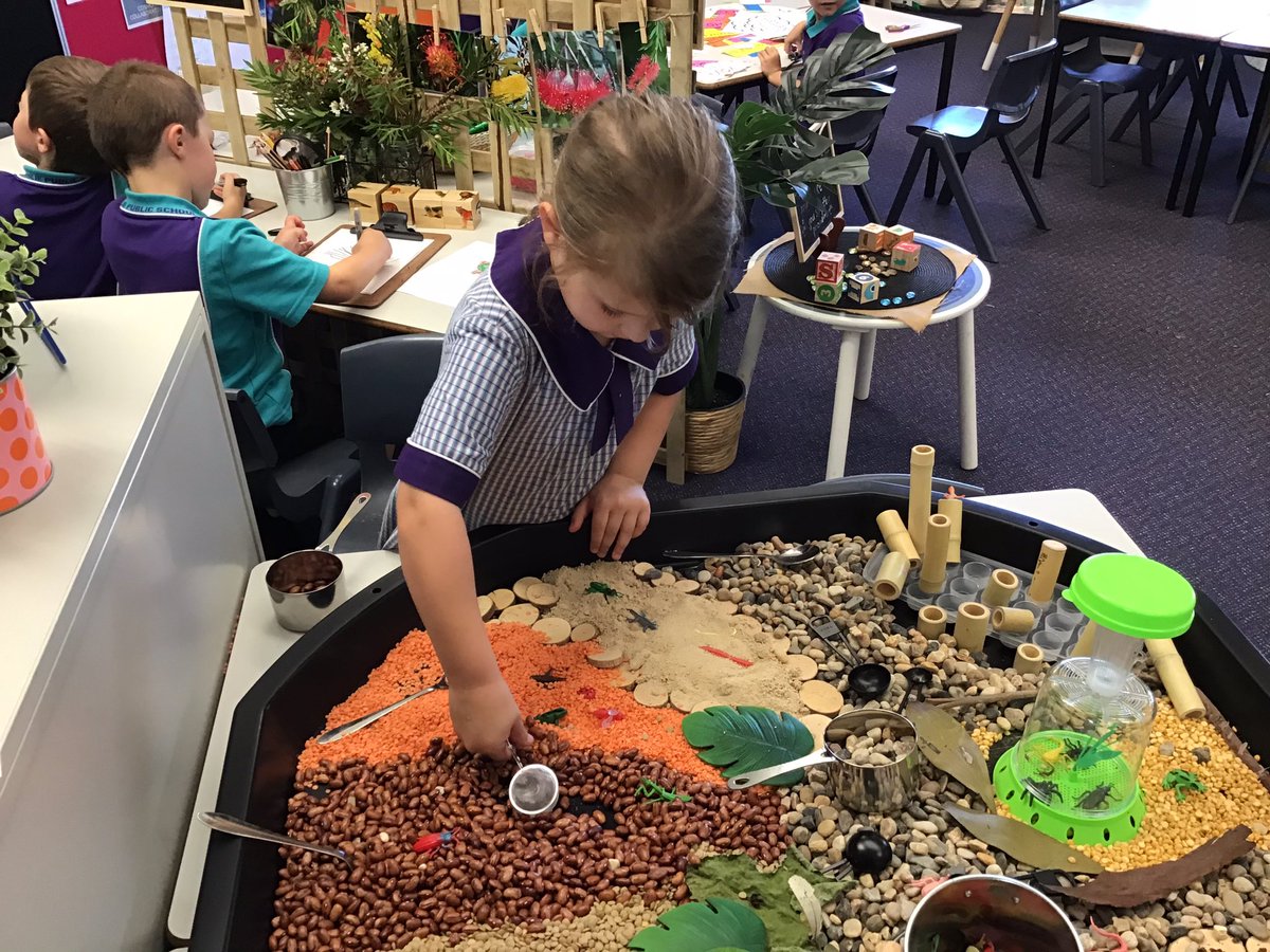 kellycostlow71's tweet photo. Today we were excited to investigate our #tufftray invitation to play. Such curiosity and wonder as we embark on our #PBL project on living things. Today we explored the world of #minibeasts #walkerlearning #playbased @Clarke4535 @PsElderslie #EPSBeMore. https://t.co/2UAHHSvNYt