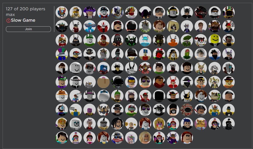 Dido On Twitter Roblox Is Testing 200 Player Servers And My Pc