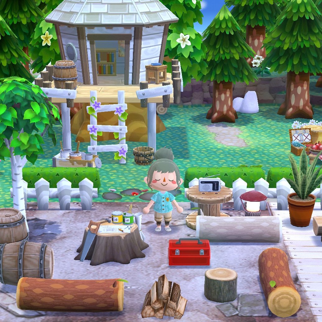 popuri238's tweet photo. 🌳小さな手作り家具屋さん🍀
#ポケ森
#ポケ森レイアウト
#ポケ森ニンドリ https://t.co/EEVyVAI4t4