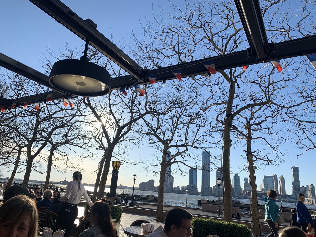 DScothern's tweet image. Bit strange to be in NYC as a European (Ex?) at the mo, but this French themed bar is buzzing...no sign of a lockdown just good hygiene! #keepemclean