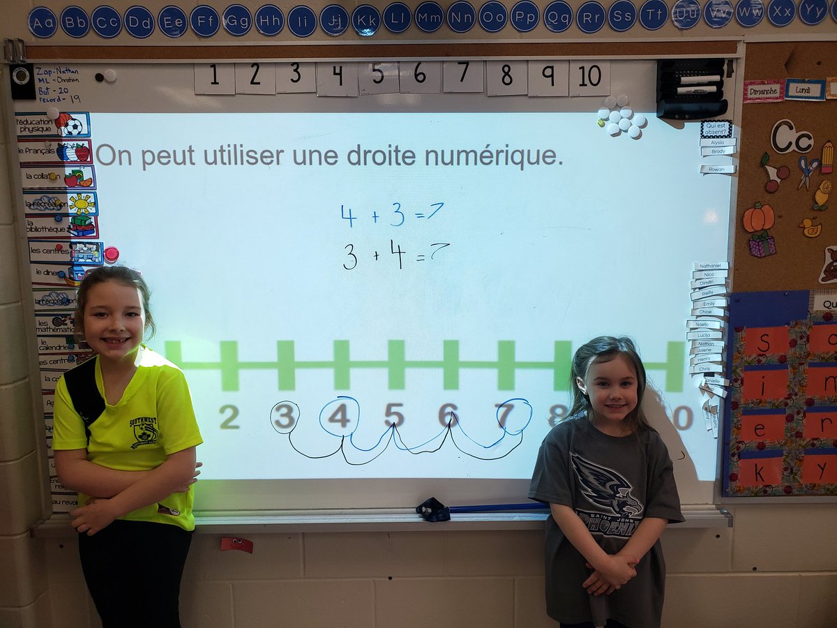 Kel_Craig's tweet photo. So we discovered that 3 plus 4 is the same as 4 plus 3 while using a number line to add!
#happylittleaccidents
#learningfrommistakes
#mathissocool
@StJohnFI https://t.co/JhEP1WkGoP
