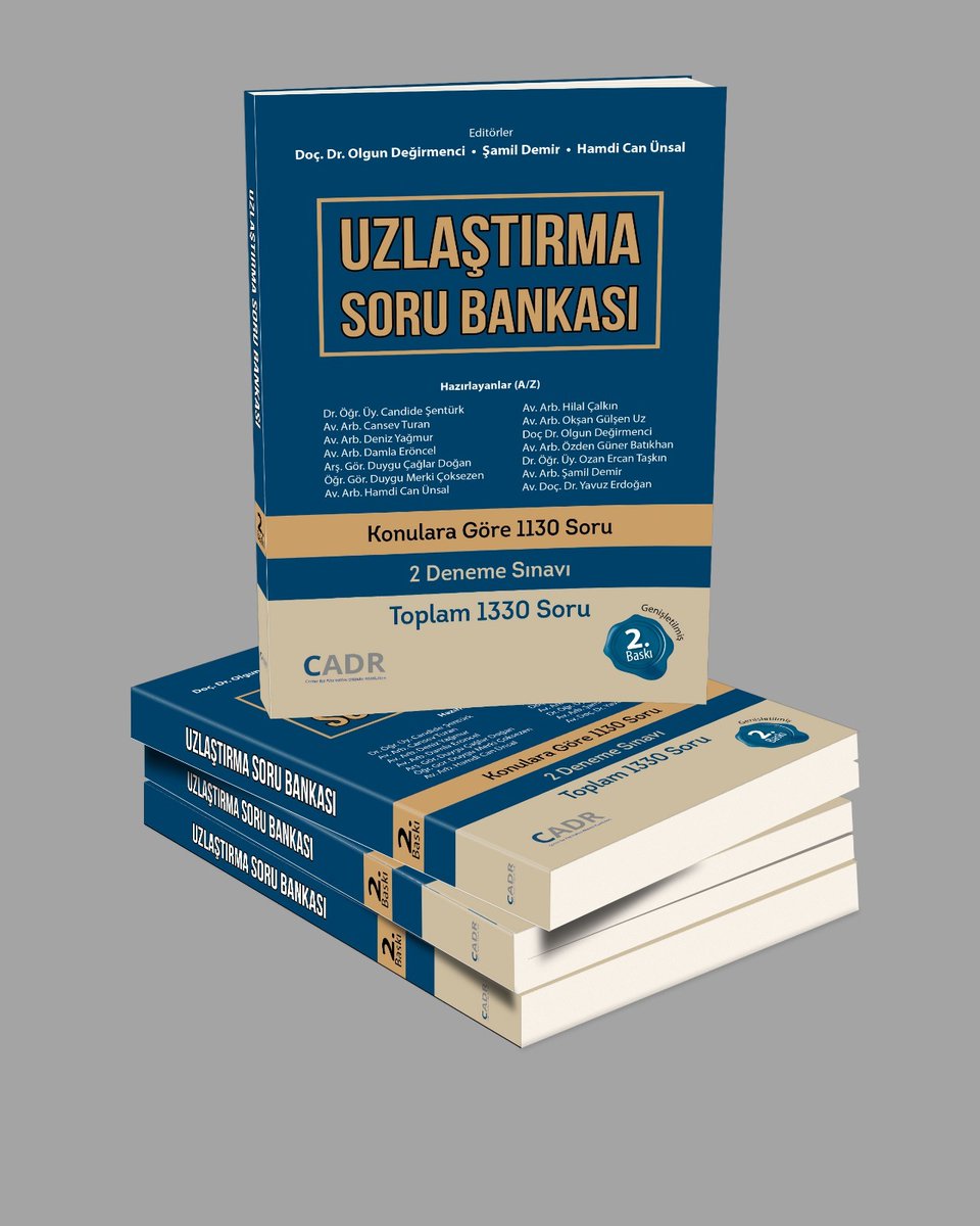 SamilDemir's tweet photo. Yazarlarından birisi ve editörü olmaktan sevinç duyduğum #Uzlaştırma Soru  Bankası'nı ilginize sunuyorum. Kitabın yazarları arasında “Ceza Muhakemesi Hukukunda Uzlaştırma Eğitim Kitabı” yazarları da yer alıyor.

https://t.co/i55AIGsflB https://t.co/DX8ecjRZxM