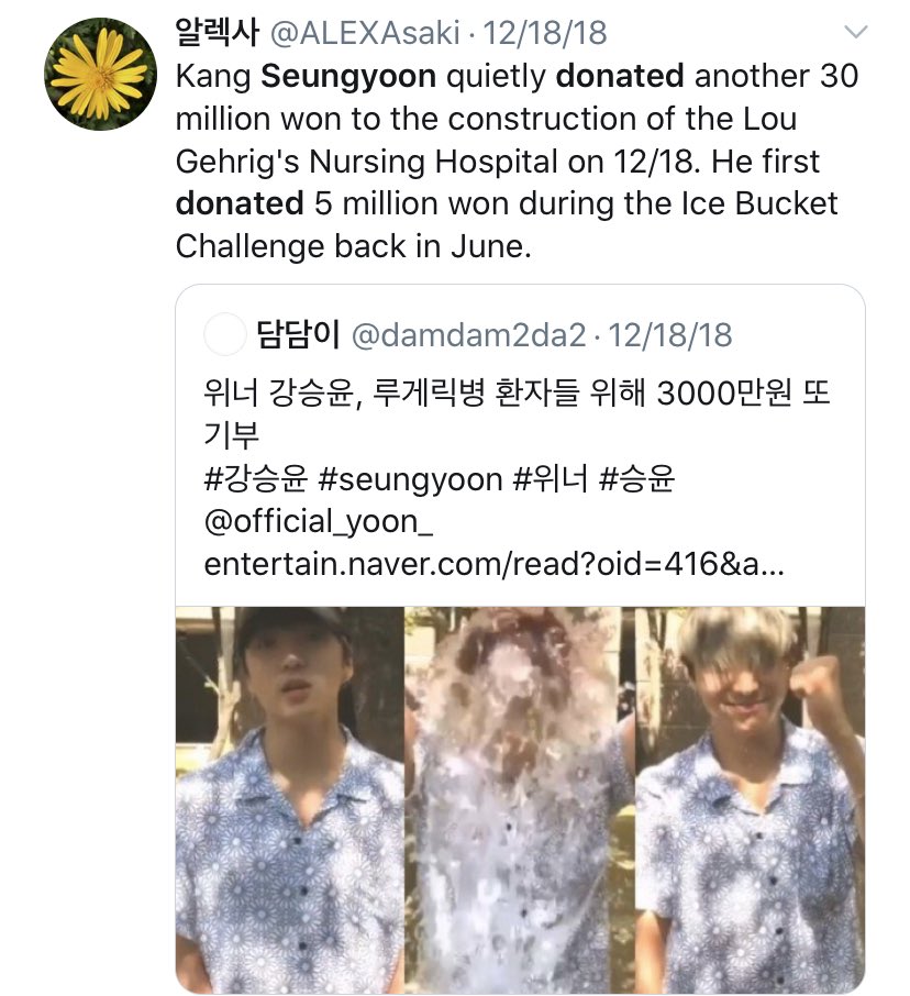 KANG SEUNGYOON2014: Revealed he adopted 3 kids in Africa that he supports financially. Auctioned his guitar to support UNESCO.2018: Adopted & saved Thor from a puppymill & encouraged people to adopt. Donated ₩35M to construct a hospital.This is the man you bullied, blonks.