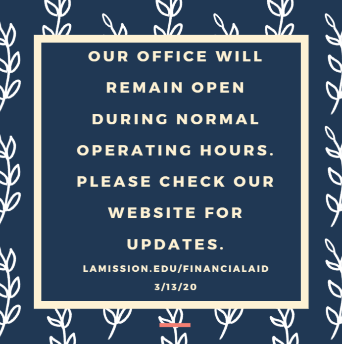 LAMCFAO's tweet photo. If you are unable to make it to visit us on campus, you can reach our office via phone, email, or through the Contact Form on our website. Stay safe! https://t.co/62VLKqGj27