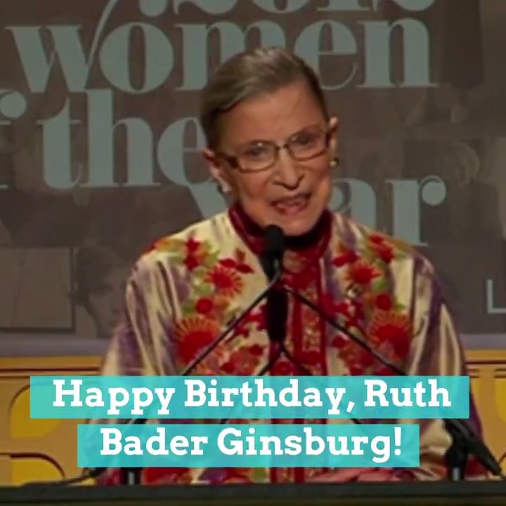 Happy 87th birthday to Supreme Court Justice Ruth Bader Ginsburg, aka the 
