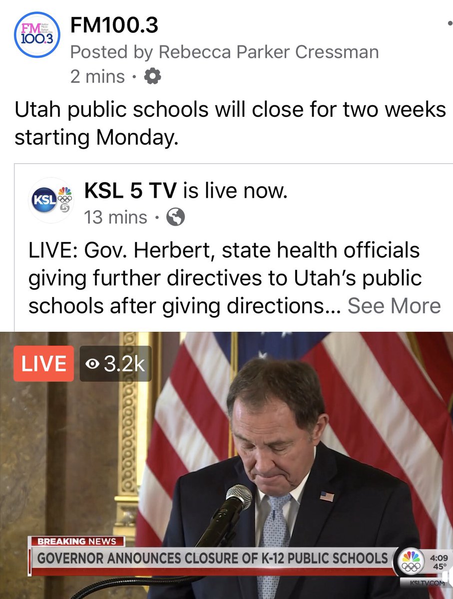 Utah leaders just announced public schools will “soft close” on Monday for two weeks.