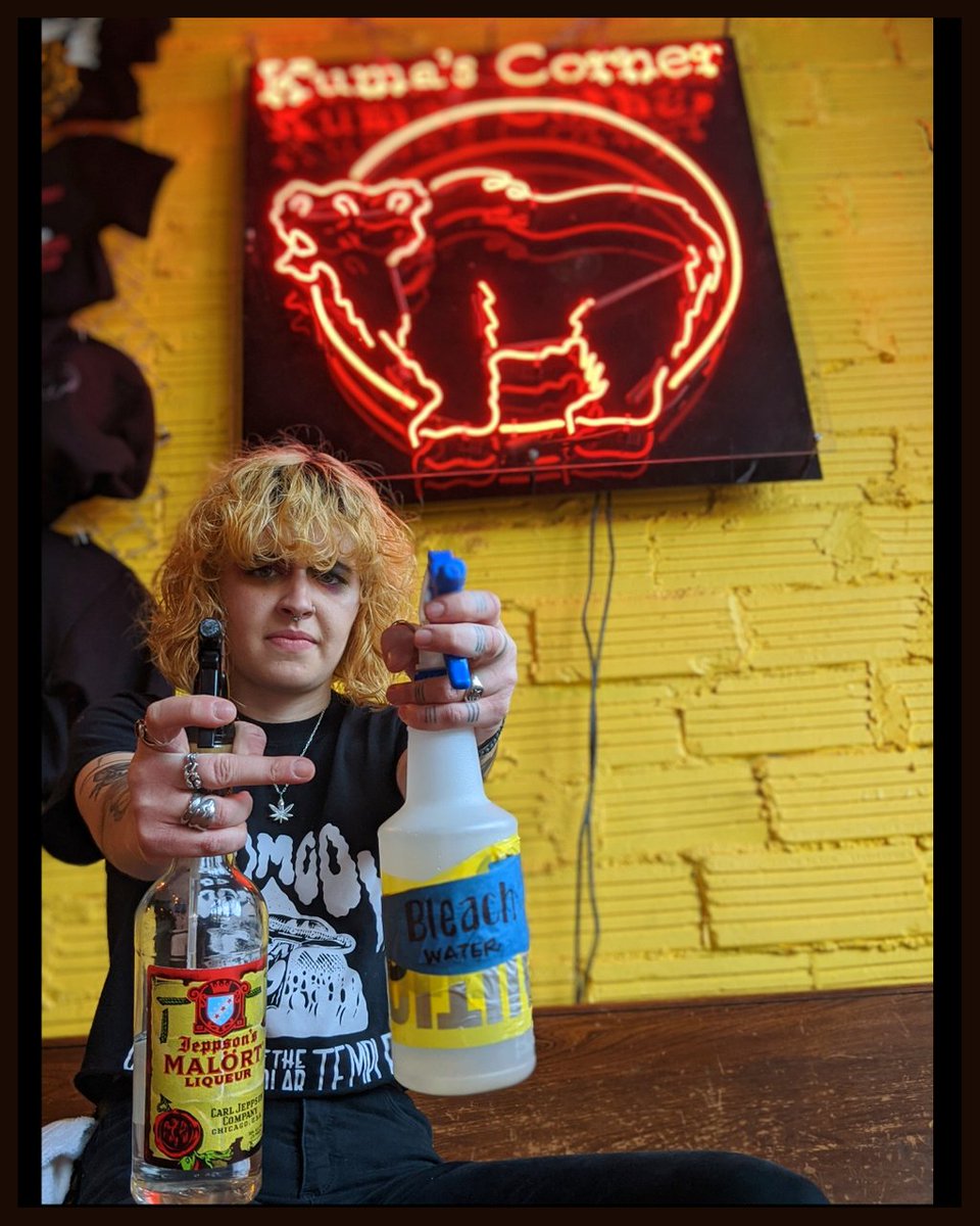 kumasindy's tweet photo. Our staff is over here absolutely not fkng around.
.
Incredible service, beef, beer, bleach water, and all the @JeppsonsMalort you do or do not want on deck.
.
Come chill with us, it would mean the world.
.
#burgers #beards #broads #beers #beef #bacon #🍔 #bleach #preparedaf https://t.co/fFZ5QbF2q9