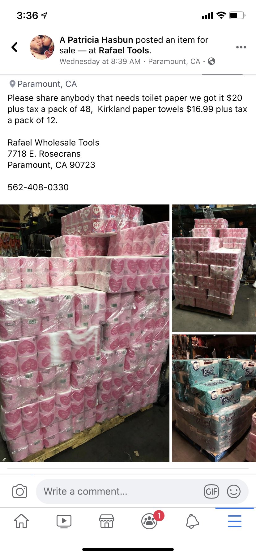 K Ritz Hey Y All My Dad Has Had A Shop In Paramount For Almost 30yrs We Have Toilet Paper Paper Towels Soap To Wash Your Hands Please Come Support