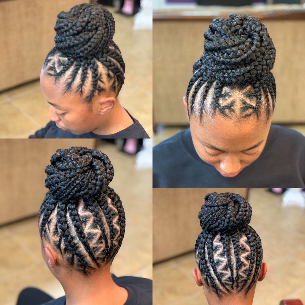 This lady tested every bit of skills I have sending 4 pictures to make 1 style!😂 I love how much y’all trust me! #braidstyles #feedinbraids #designessentialsnatural #louisianahairstylist #louisiananaturalhairstylist #louisianabraider #lmollstylist #merakiluxesalonspa