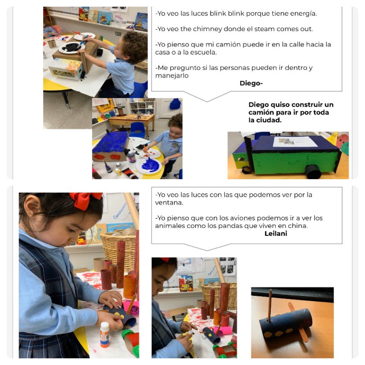 PatriciaMGN's tweet photo. Lo que mas disfrutamos en Prek3, Diseñar y Crear. #Transports #CCAmakes #CCAthink https://t.co/gOGGke5tnH