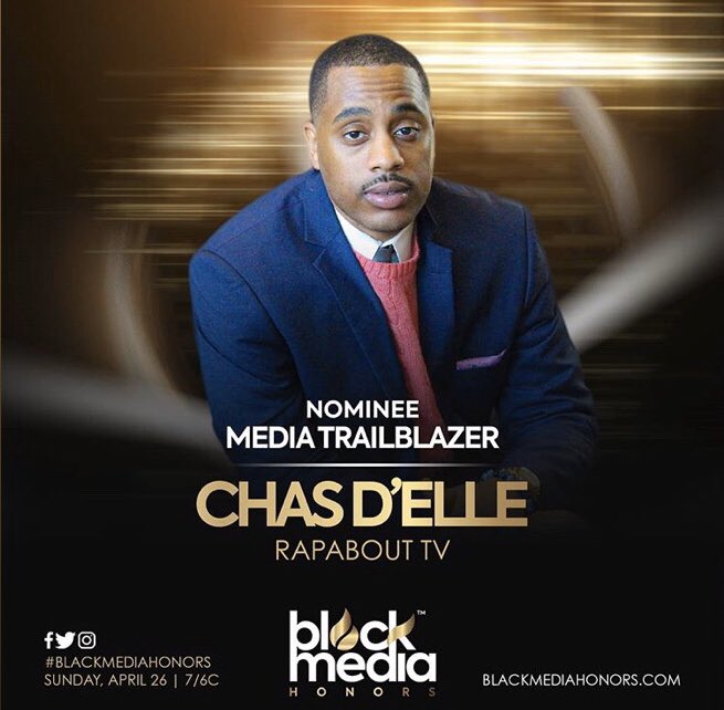 chasdelle's tweet photo. Don’t do it for the recognition, just want to do my part in moving the culture forward... but I’m thankful 🙏🏾 @blackmediahonor https://t.co/r7N2hlX1H9