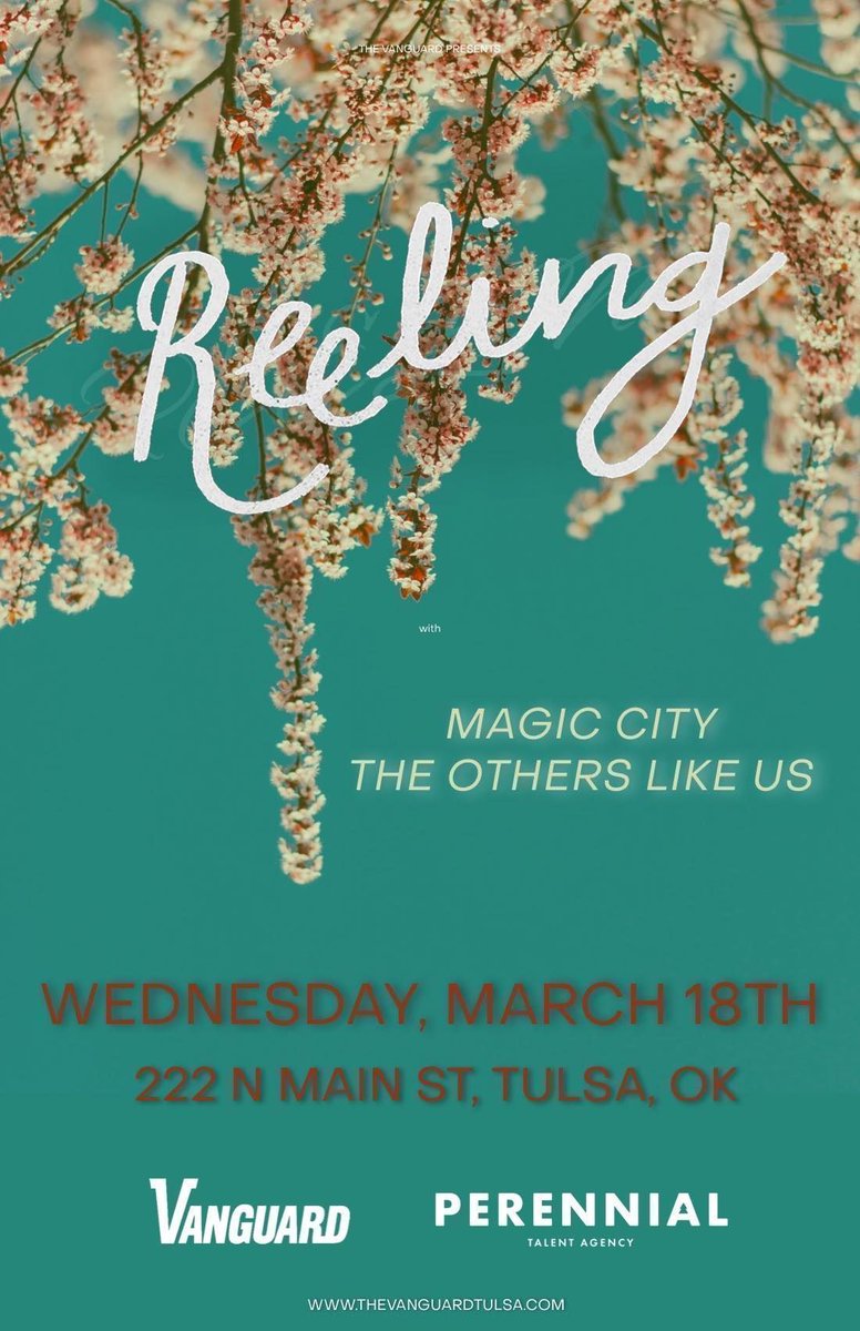 Wednesday, 03/18 //////
<a href="/ReelingBand/">Reeling</a> 
w/ The Others Like Us and Magic City
Get tickets: buff.ly/3afVhDN
Event: buff.ly/2Nv4jTK
