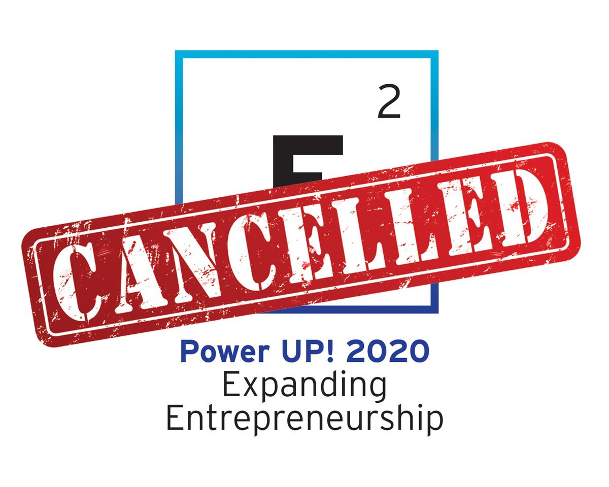 PowerUpAB's tweet photo. To ensure the health and well-being of speakers, staff and attendees, we have made the decision to cancel Power Up 2020. Refunds will be issued beginning Monday. Thank you for your understanding and patience as we work through this process. https://t.co/ygAxdrgCss