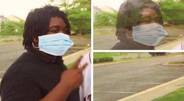 PlaydRunner's tweet photo. You when your homies start coughing... #coronapocalypse https://t.co/GOfo8El0aZ