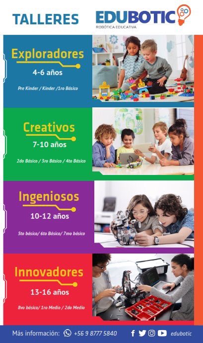 edubotic's tweet photo. Te invitamos a nuestros talleres https://t.co/BV87ZnbvEC