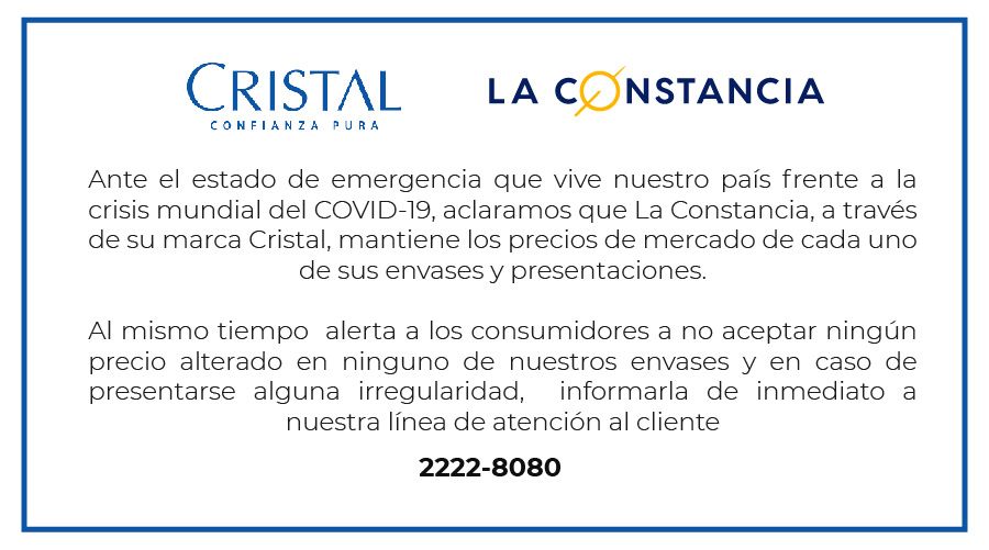 Agua Cristal – La Constancia