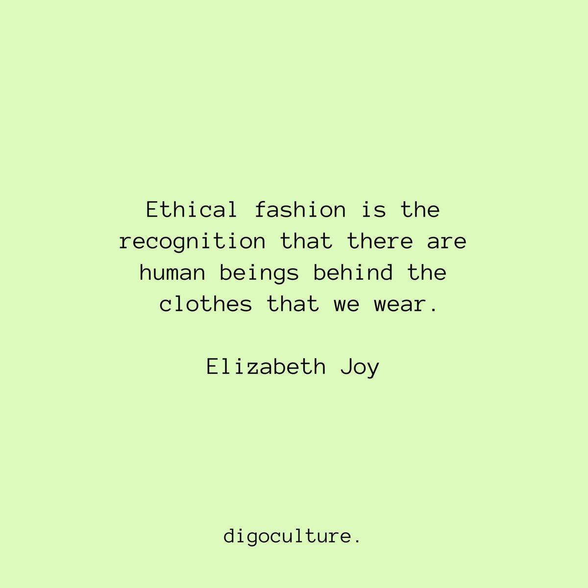 Ethical fashion is the combination of both fair trade and sustainable fashion. It focuses on improving the working conditions of the workers, along with environmental impact of the clothing production process.
#letscreateaculture
#ethicalfashion 
#fairtradefashion
#ecofriendly