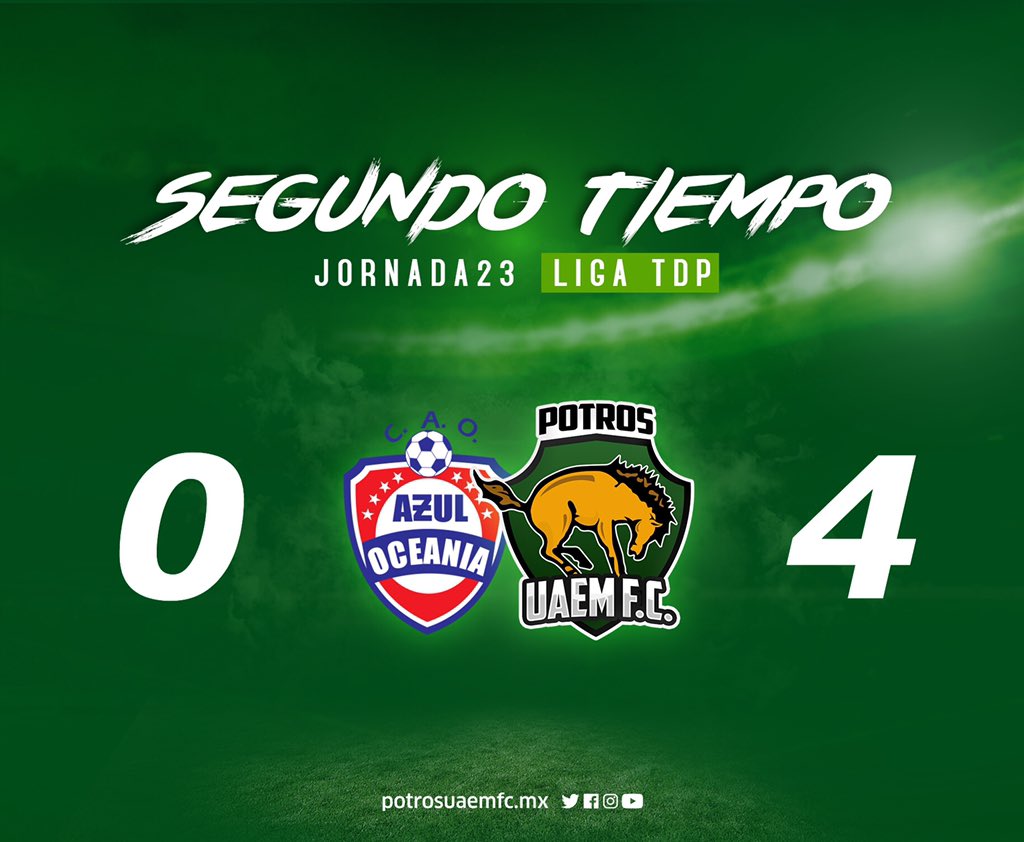 ⏱60’ | #OceaníaVsPotros 

Potros amplía la ventaja sobre la escuadra celeste 🔝

#UnidosSomosIndomables👊🏼