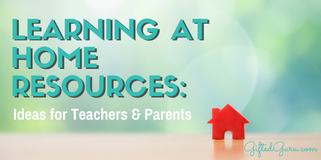 gifted_guru's tweet photo. School closure or just want ideas, I've put together this list of Learning at Home Resources: Ideas for Teachers and Parents  https://t.co/Rf0X8GjYI3 #teaching #education #Learningathome https://t.co/gUCZw5Izmo