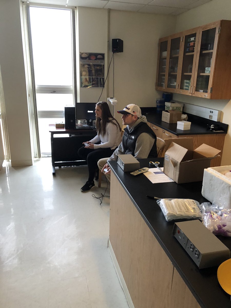 NickJHobbs's tweet photo. Another #PhysioFriday in the books! We collected saliva before and after MarioKart to test the Challenge Hypothesis. Thanks to for @DrTravisW for creating such a fun lab. Excited to finish this experiment next week. https://t.co/8U19ItfsLx