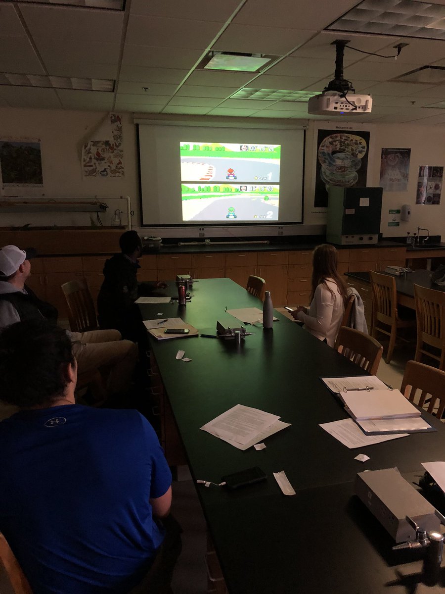 NickJHobbs's tweet photo. Another #PhysioFriday in the books! We collected saliva before and after MarioKart to test the Challenge Hypothesis. Thanks to for @DrTravisW for creating such a fun lab. Excited to finish this experiment next week. https://t.co/8U19ItfsLx