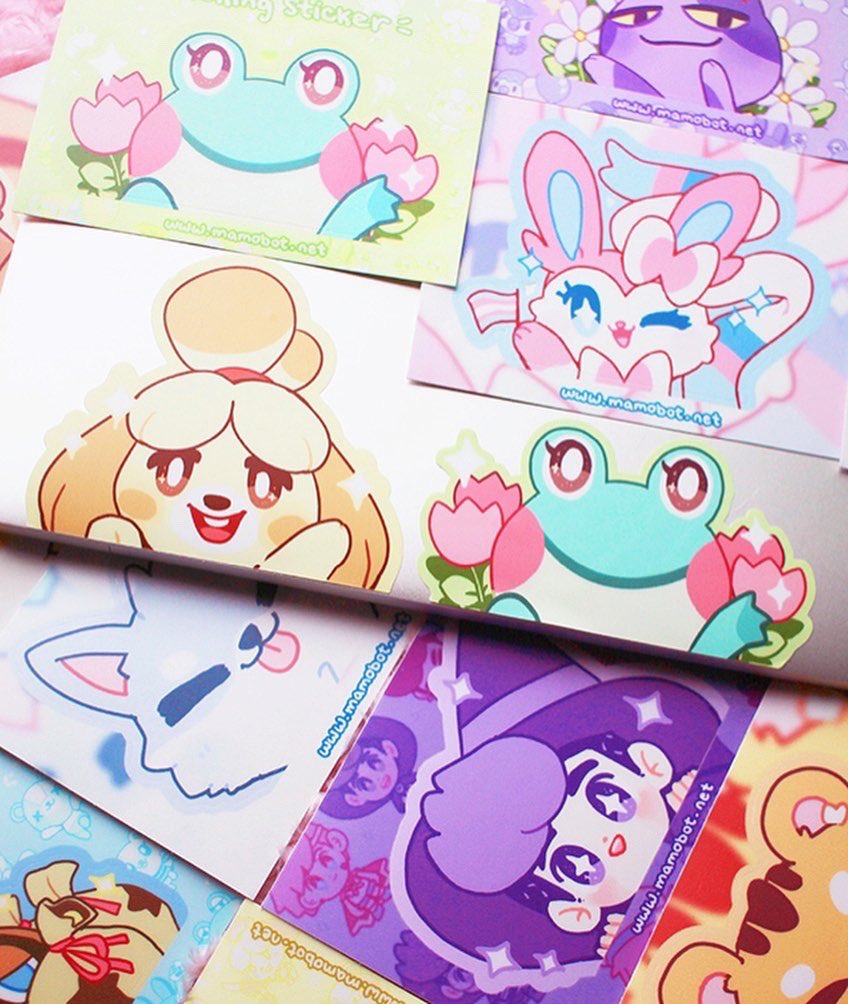 Made a bunch of cute peeking stickers! ✨ 