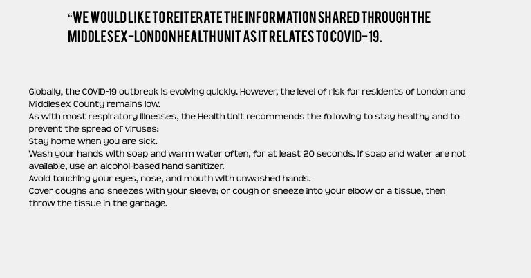 In regards to our events this month (March, 20th &amp; 21st 2020