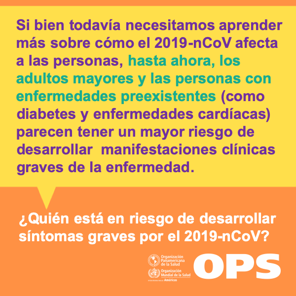 Servegan's tweet photo. Quién está en riesgo de desarrollar síntomas graves por el #COVIDー19 ? #coronavirusenvzla https://t.co/nf5Jpp38pq