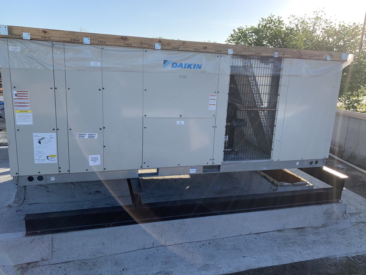 The new 20 ton unit being installed at St Lukes church Titusville Fl