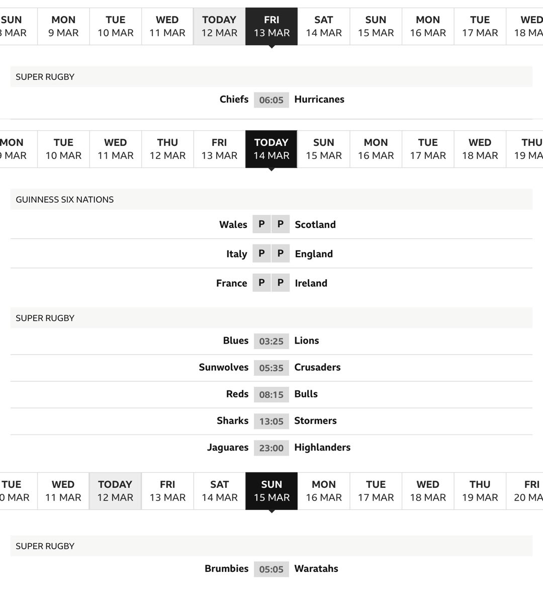 キウイ 3 6 8 ラグビー 日程 ロンドン時間のため 9時間で換算 シックスネーションズ 再開 アイルランドvイタリアは中止 スーパーラグビー Pro14 プレミアシップ