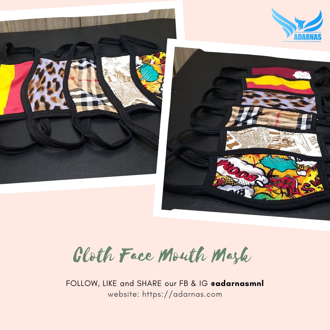 darnamnl's tweet photo. Cloth Face Mouth Mask 
Php 35

-made of skin friendly 100% high quality polyester. Very Soft and Breathable! It is Reusable, Washing will not reduce the effect of dust blocking
-7 x 4.3 inches (length x width). https://t.co/UxIpkytlTj