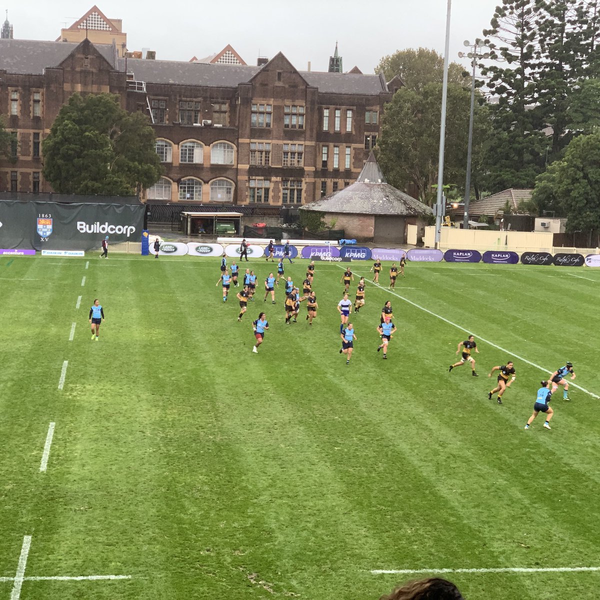 NSWWaratah women on their way to scoring their second try against Rugby WA women on a wet day at Sydney Uni Oval 2. 10-0 to NSW