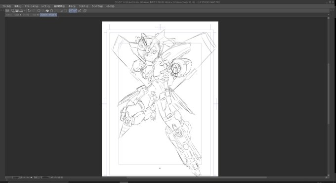 ワイ史上一番線画描きたくない絵が描けそう 