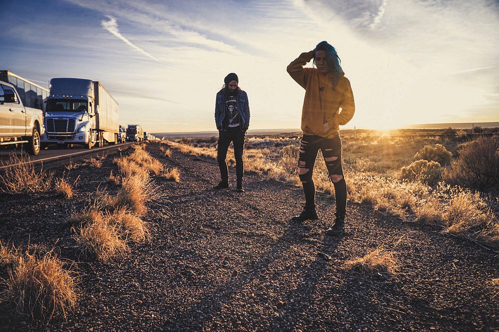 WhitneyPeyton's tweet image. Is this @CalebESTK and stuck in a traffic jam in the desert or is it the cover of a Christian album? 🤔 the world may never know.