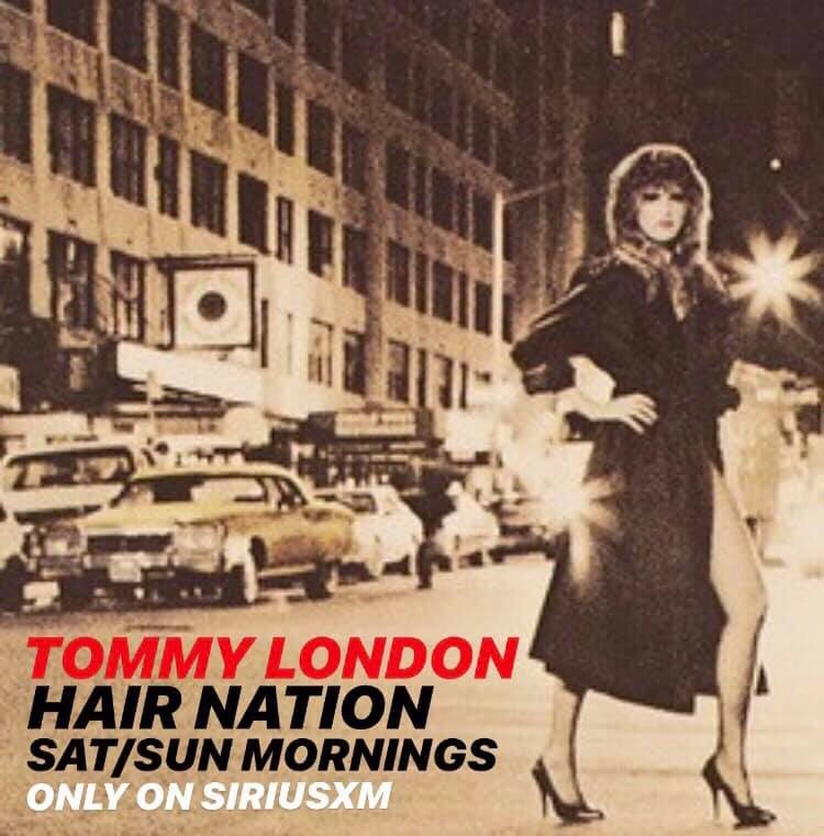 tommylondon's tweet photo. On the streets where you live girls talk about their social lives....and #TommyLondon on @SXMHairnation So I’ve heard. See ya Sat/Sun morning! 🤘🏽Only on @SIRIUSXM #hairbands #arenarock #hardeock #siriusxm #bonjovi https://t.co/fQbZccYTNR