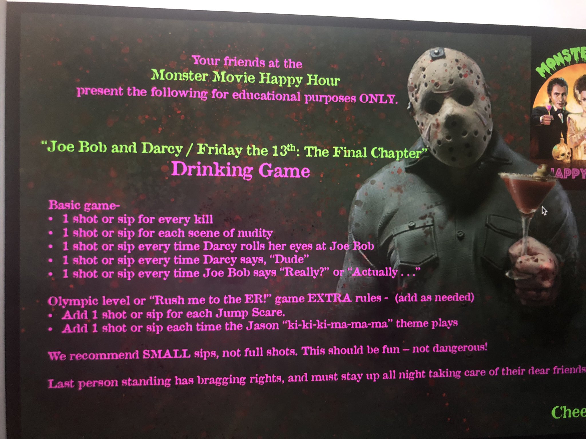 Friday the 13th Drinking Game