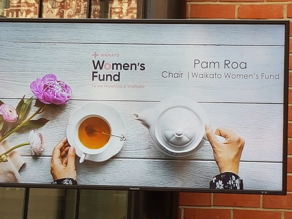 Pam Roa, chair of WWF sharing the kaupapa of the Fund. Our 2 key goals: to raise an endowment fund of 1m by 2024 and to make grants that further the cause women and the dreams of girls.