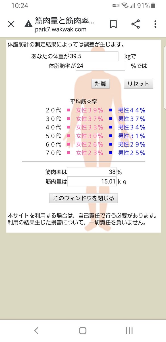 女子 体 脂肪 率 平均